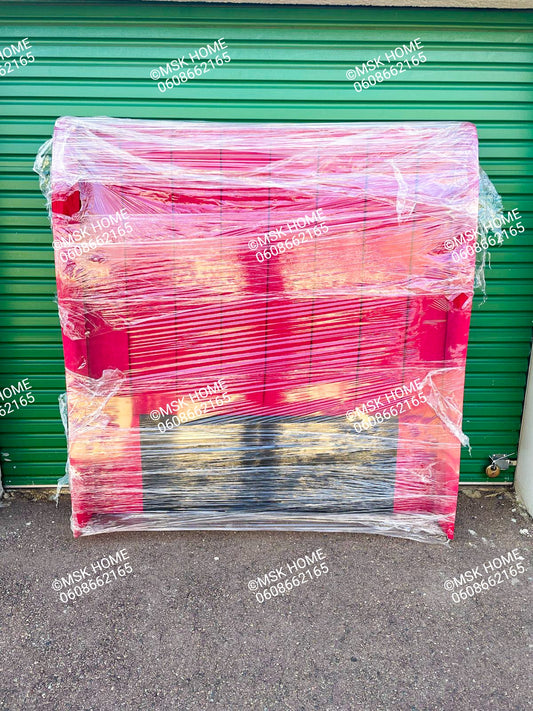RED PANEL QUEEN HEADBOARD