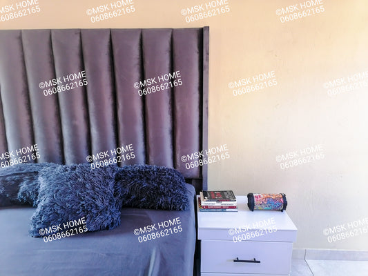 GRAY PANEL QUEEN HEADBOARD